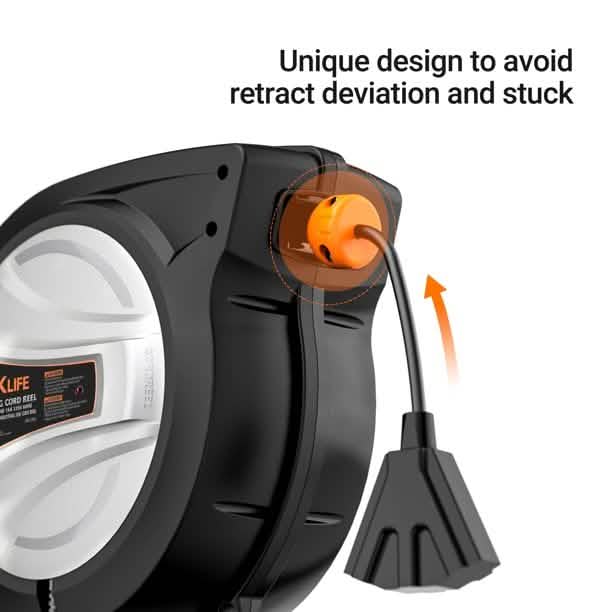 Tacklife Rallonge Rétractable, Enrouleur de Câble de 19,8 m + 1,4 m