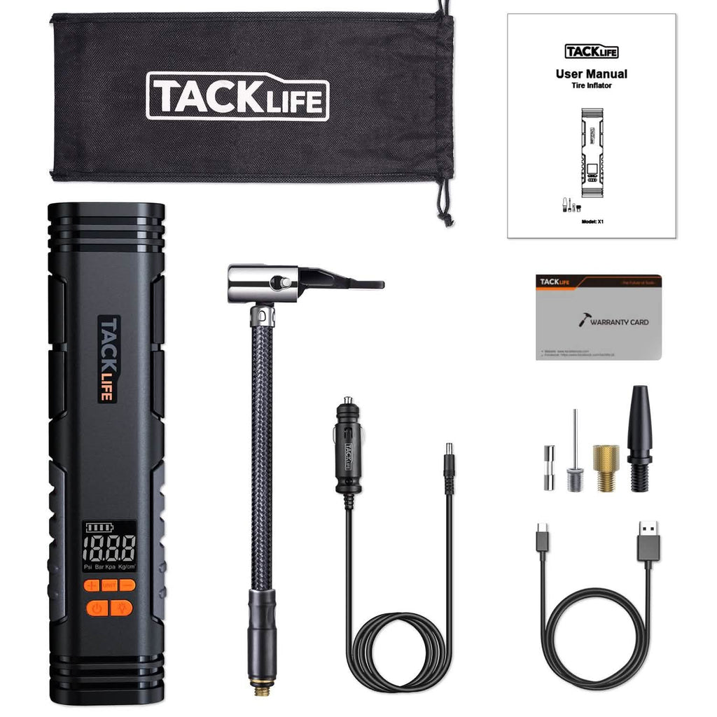Compresseur portable sans fil rechargeable Tacklife X1