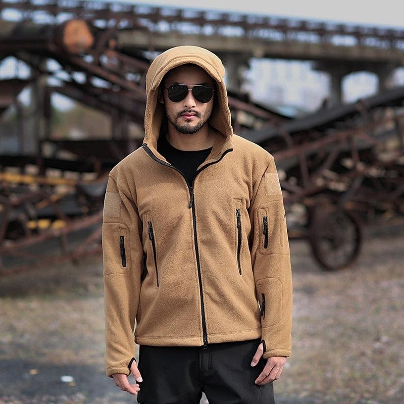 Veste Tactique Veste de Combat Sports de Plein Air Randonnée Veste Légère et Douce Homme Veste Chaude Multi-Poches Veste de Plein Air à Capuche Veste d'Aventure Pour la Randonnée l'Entraînement