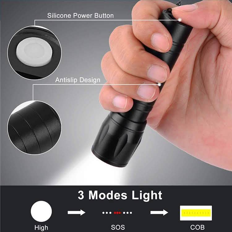 Mini lampe de poche tactique XPE COB