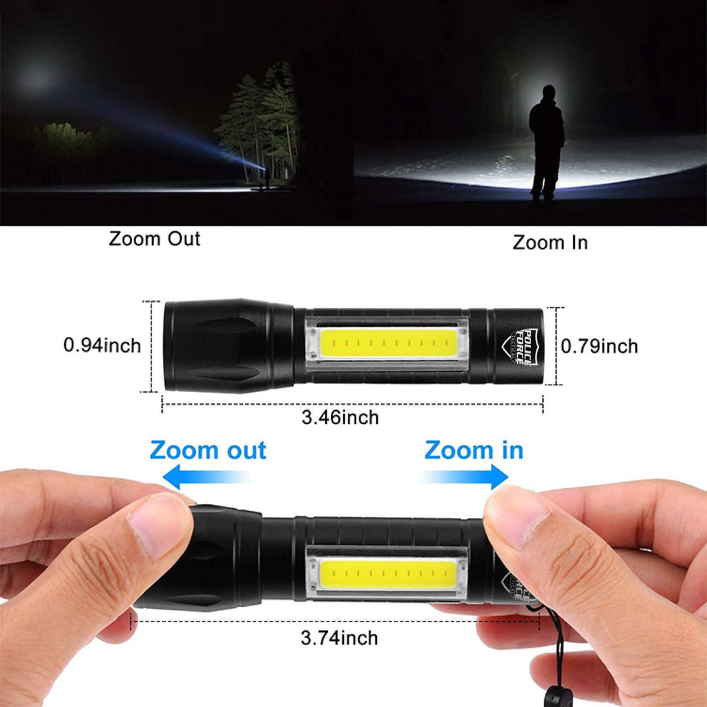 Mini lampe de poche tactique XPE COB
