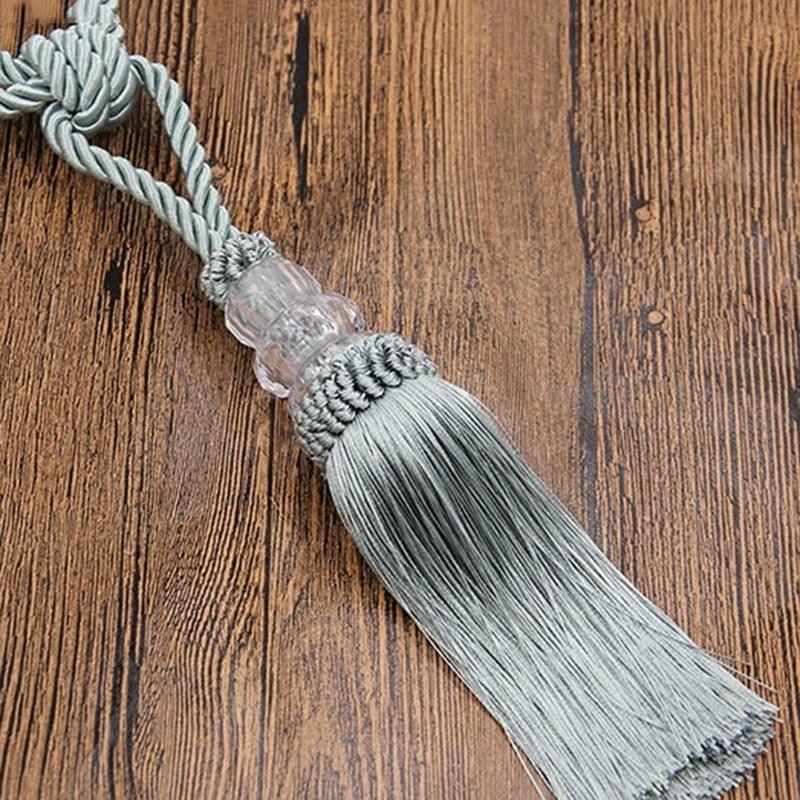 Embrasse de Rideau à Pendentif Boule de Cristal Perles Accroche Rideau Accroches-Rideaux Embrasses de Rideau pour Rideaux Embrasse Rideau Macramé Attache Rideau Ruban Accroche-Rideau Magnifique Corde de Retenue pour Rideau