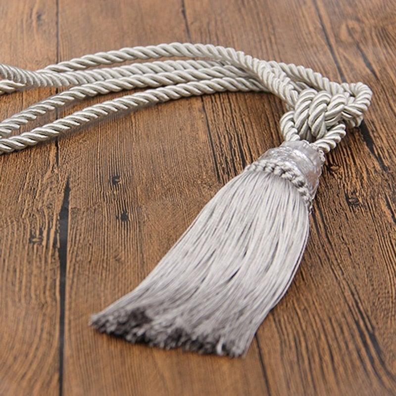 Embrasse de Rideau à Pendentif Boule de Cristal Perles Accroche Rideau Accroches-Rideaux Embrasses de Rideau pour Rideaux Embrasse Rideau Macramé Attache Rideau Ruban Accroche-Rideau Magnifique Corde de Retenue pour Rideau