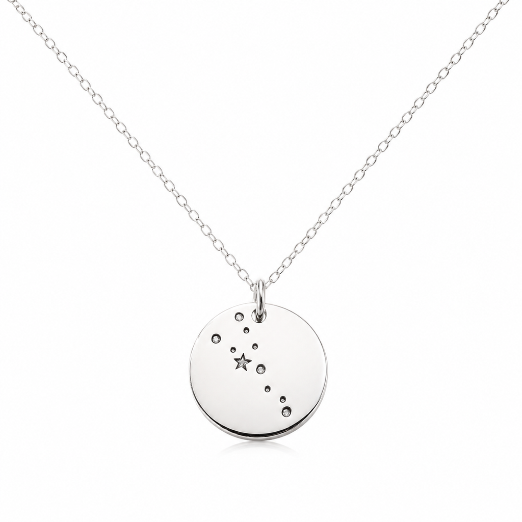 Collier signe astrologique Taureau en argent sterling