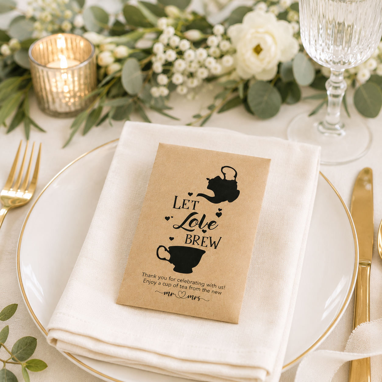 Théières d'amour : sachets de thé à infuser (paquet de 25)