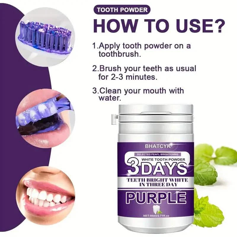 Poudre de nettoyage en profondeur des dents