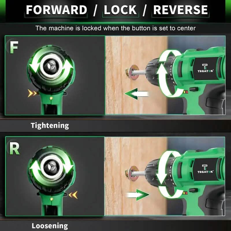Ensemble perceuse sans fil 20V Tegatok
