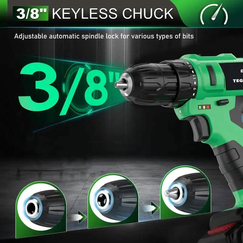 Ensemble perceuse sans fil 20V Tegatok
