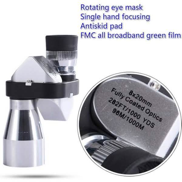 Télescope monoculaire de poche 8x20 à un seul barillet