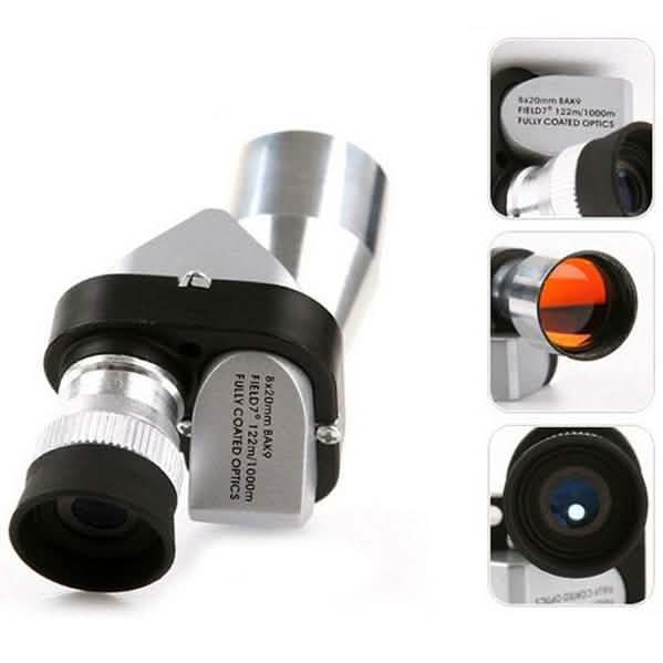 Télescope monoculaire de poche 8x20 à un seul barillet