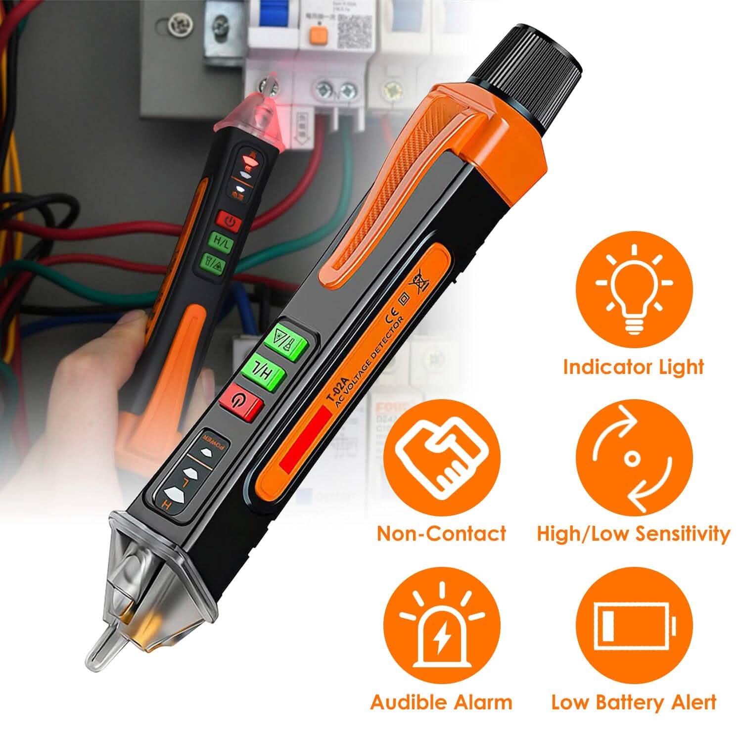 Détecteur de Circuit Testeur Stylo Double Plage 12V/48V-1000V Recherche de Point de Rupture