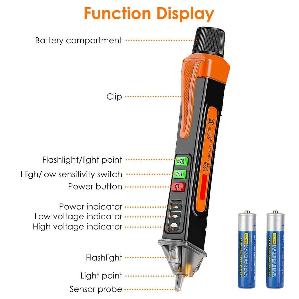 Détecteur de Circuit Testeur Stylo Double Plage 12V/48V-1000V Recherche de Point de Rupture