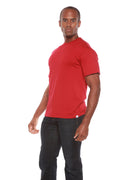 Liquidation T-shirt homme en bambou à manches courtes avec surpiqûres contrastantes