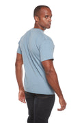 T-shirt à manches courtes en viscose de bambou/coton biologique pour homme avec surpiqûres contrastées