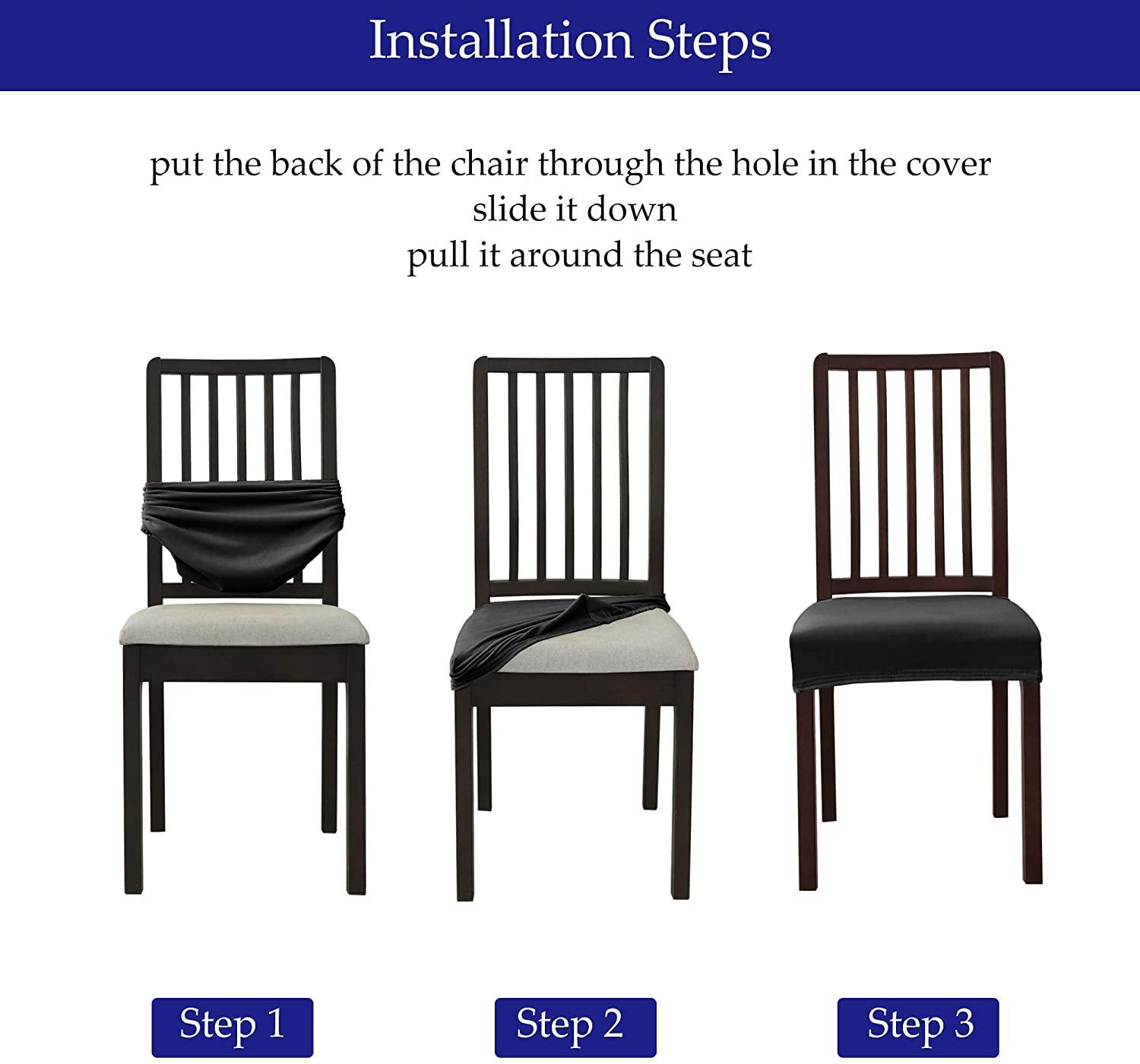Housses de siège épaisses en velours pour chaises de salle à manger, housses de protection élastiques et extensibles pour chaises, housses de coussin de chaise extensibles, protection de meubles.