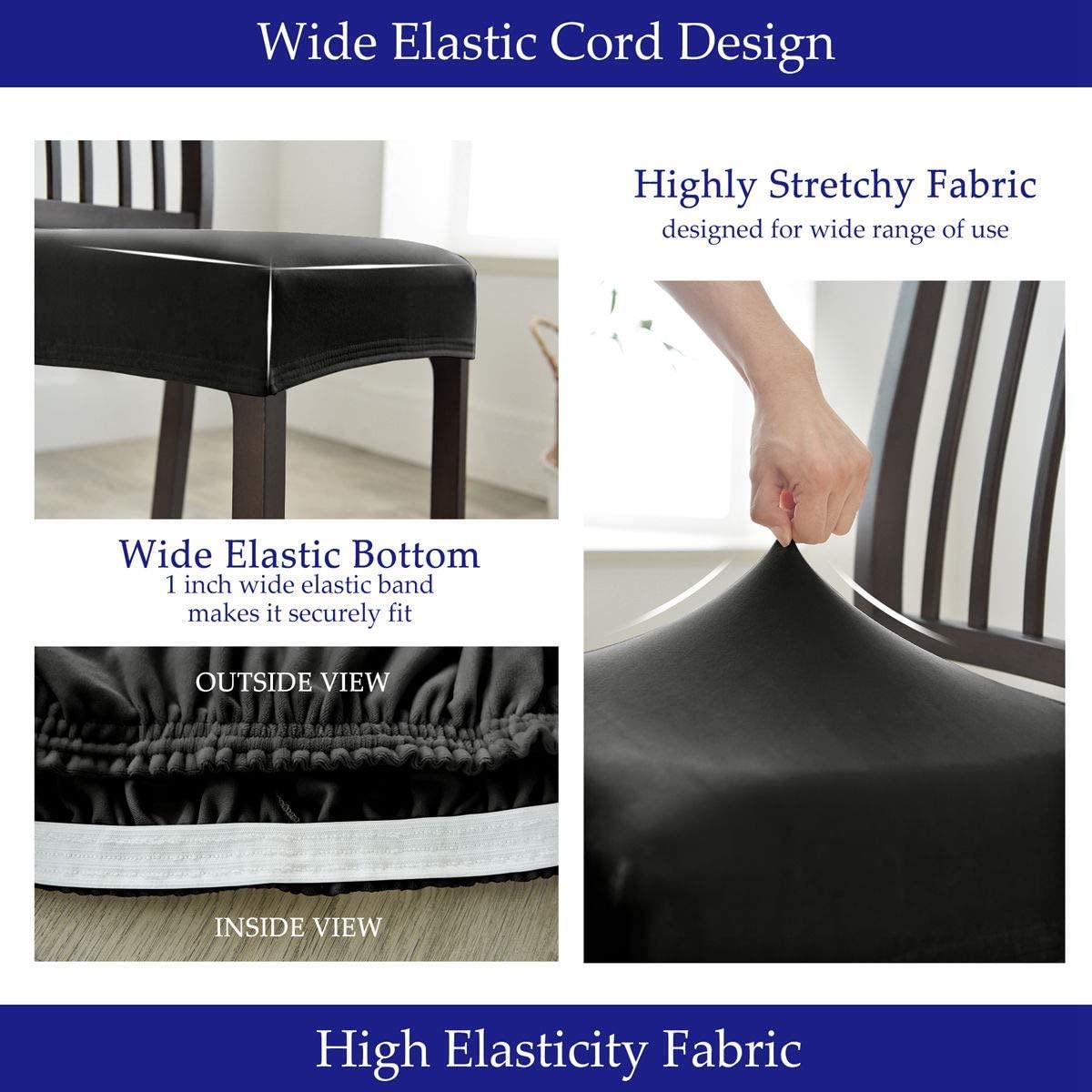 Housses de siège épaisses en velours pour chaises de salle à manger, housses de protection élastiques et extensibles pour chaises, housses de coussin de chaise extensibles, protection de meubles.