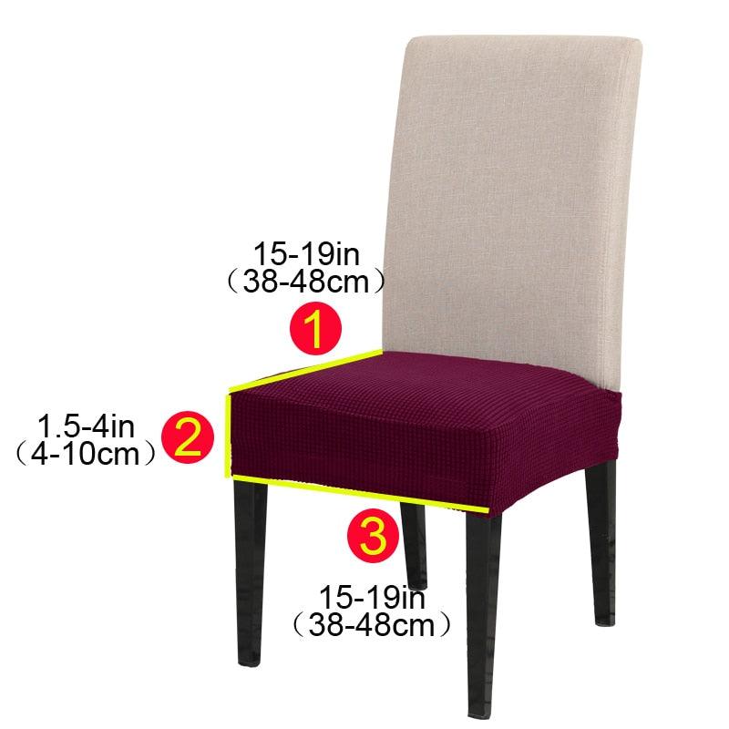 Housses de siège épaisses en velours pour chaises de salle à manger, housses de protection élastiques et extensibles pour chaises, housses de coussin de chaise extensibles, protection de meubles.