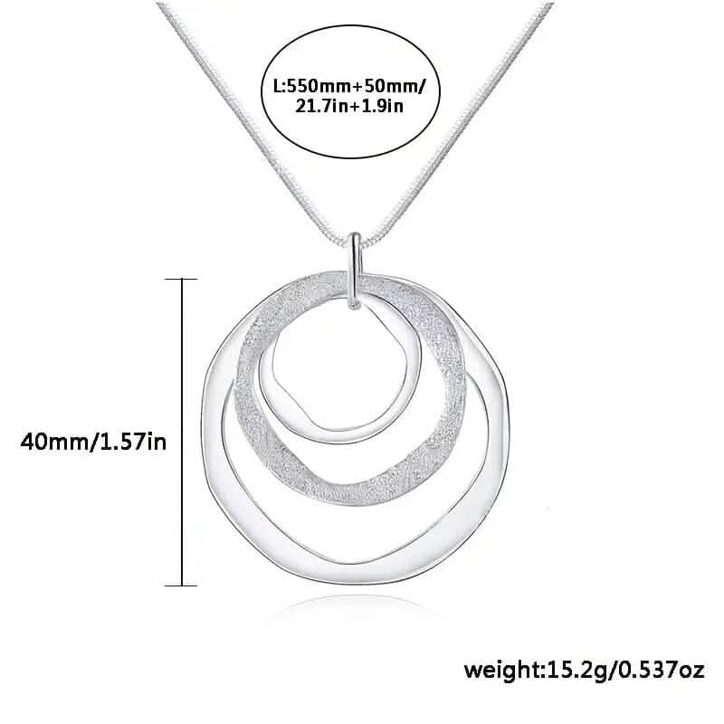 Collier pendentif trois anneaux
