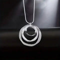 Collier pendentif trois anneaux
