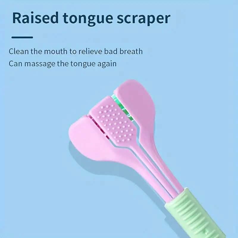 Brosse à dents à trois côtés à brins souples
