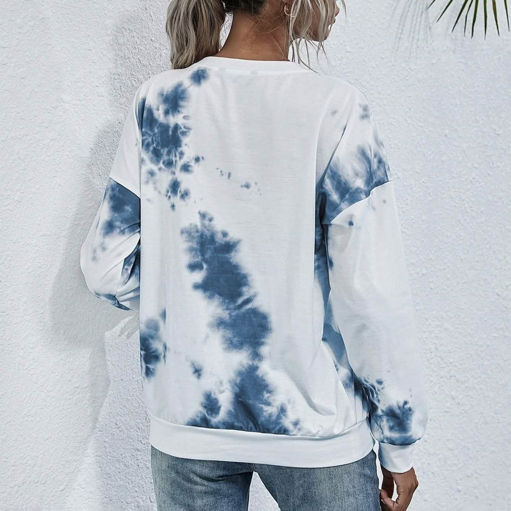 Sweat-shirt ras du cou tie-dye