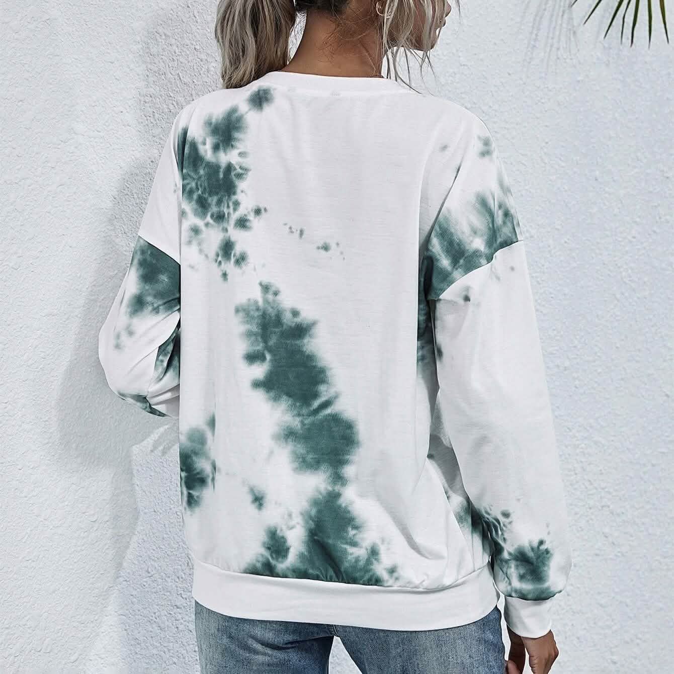 Sweat-shirt ras du cou tie-dye