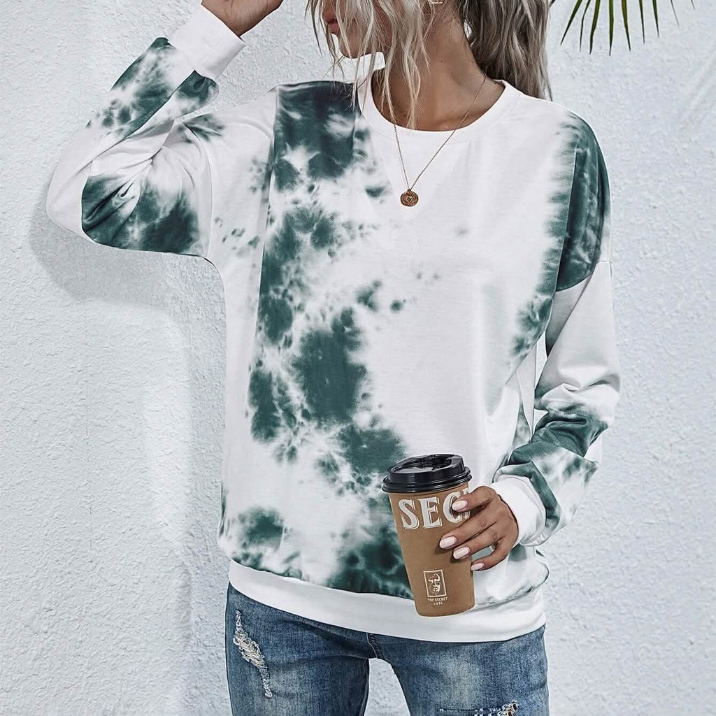 Sweat-shirt ras du cou tie-dye
