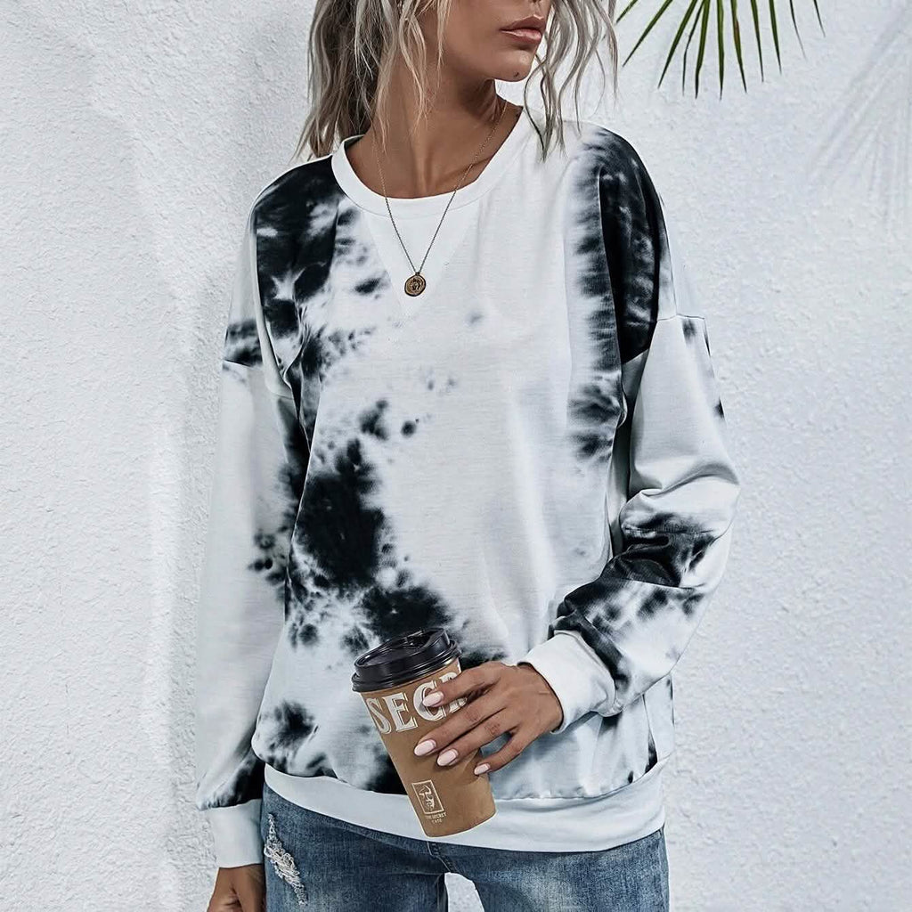 Sweat-shirt ras du cou tie-dye