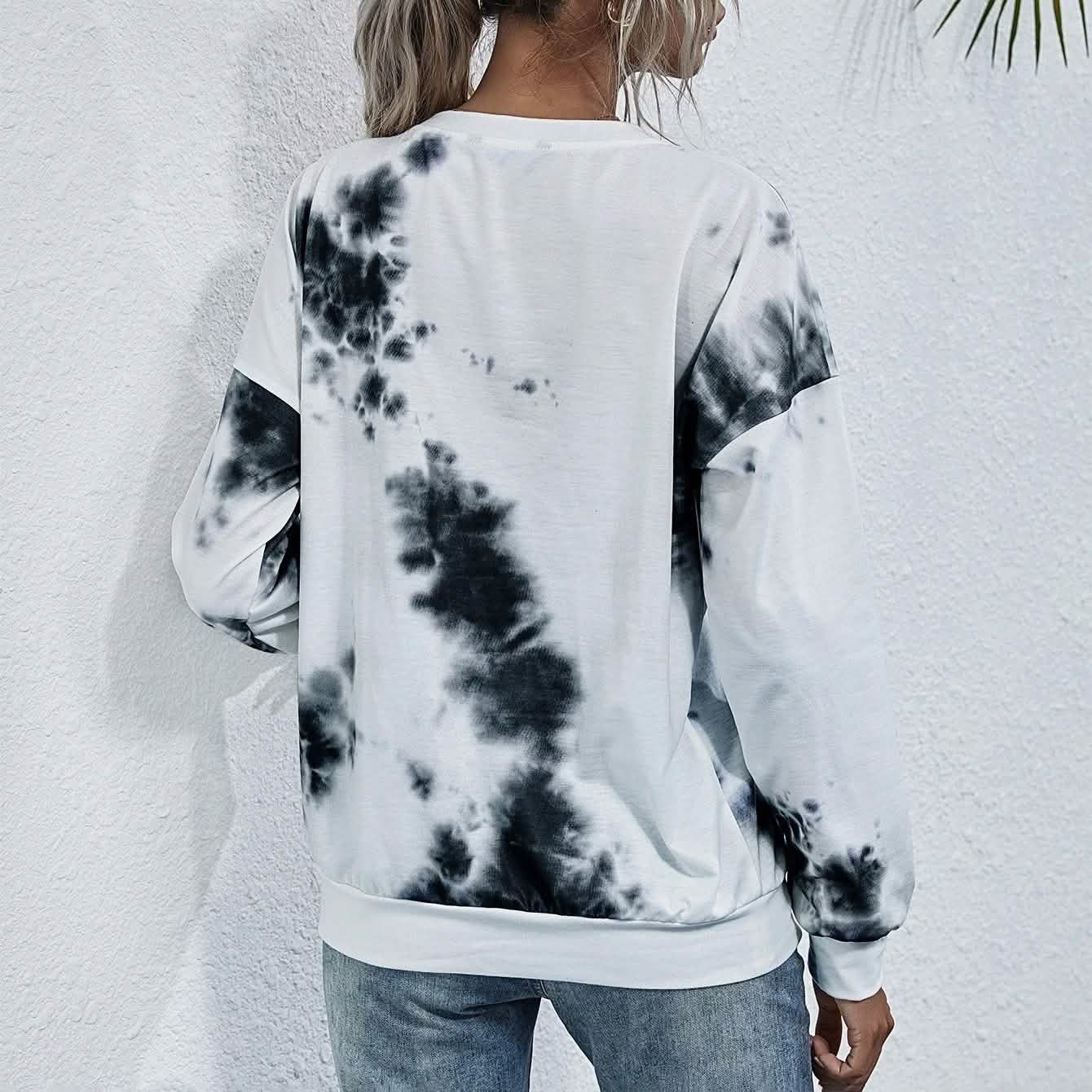 Sweat-shirt ras du cou tie-dye