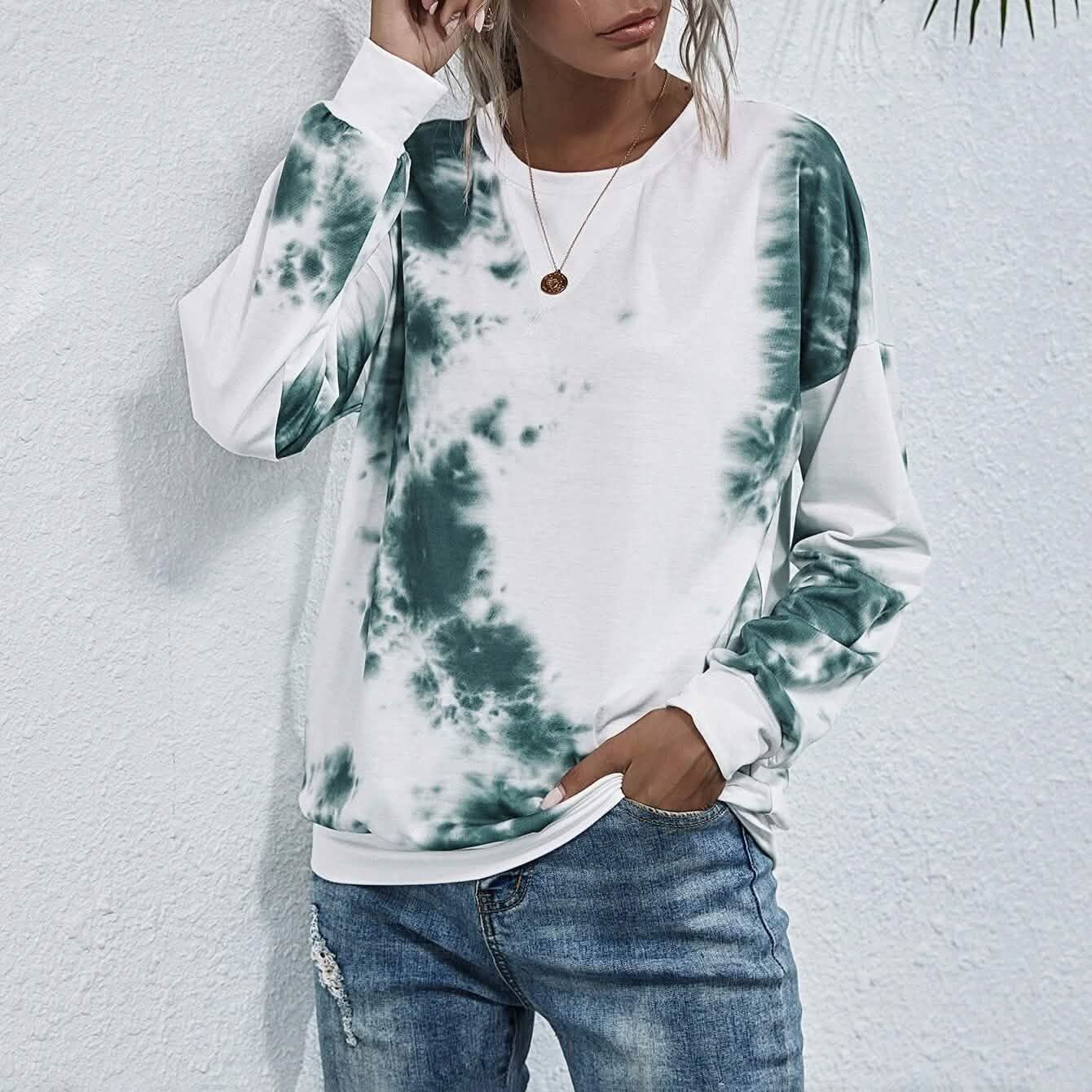 Sweat-shirt ras du cou tie-dye