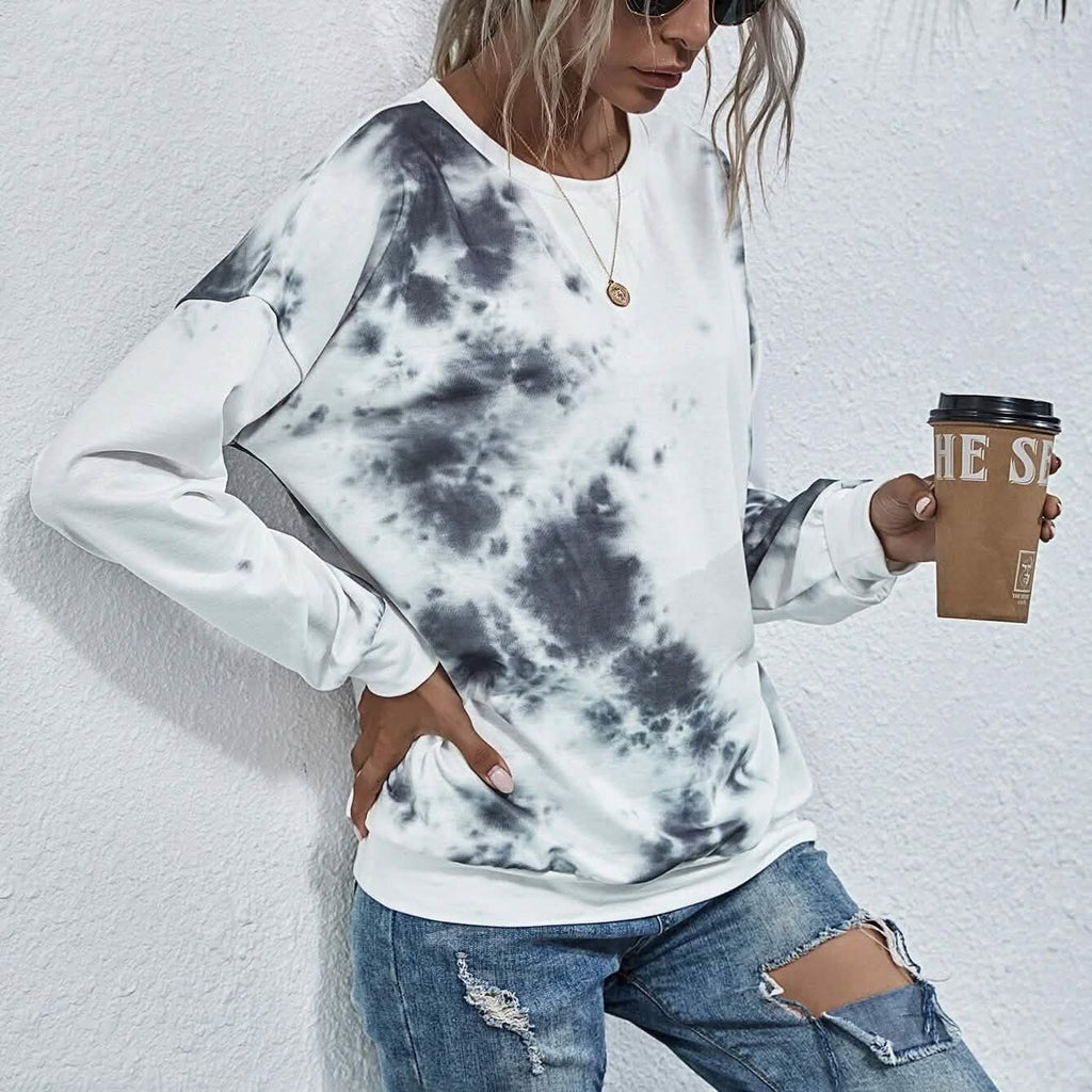 Sweat-shirt ras du cou tie-dye