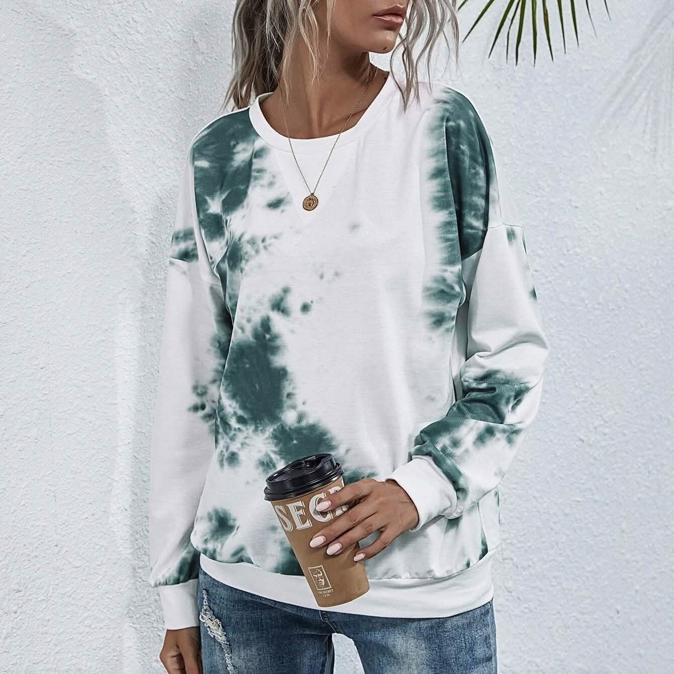 Sweat-shirt ras du cou tie-dye