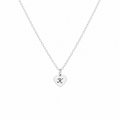 Collier en argent sterling personnalisé pour petite fille d'honneur avec pendentif cœur et fleur