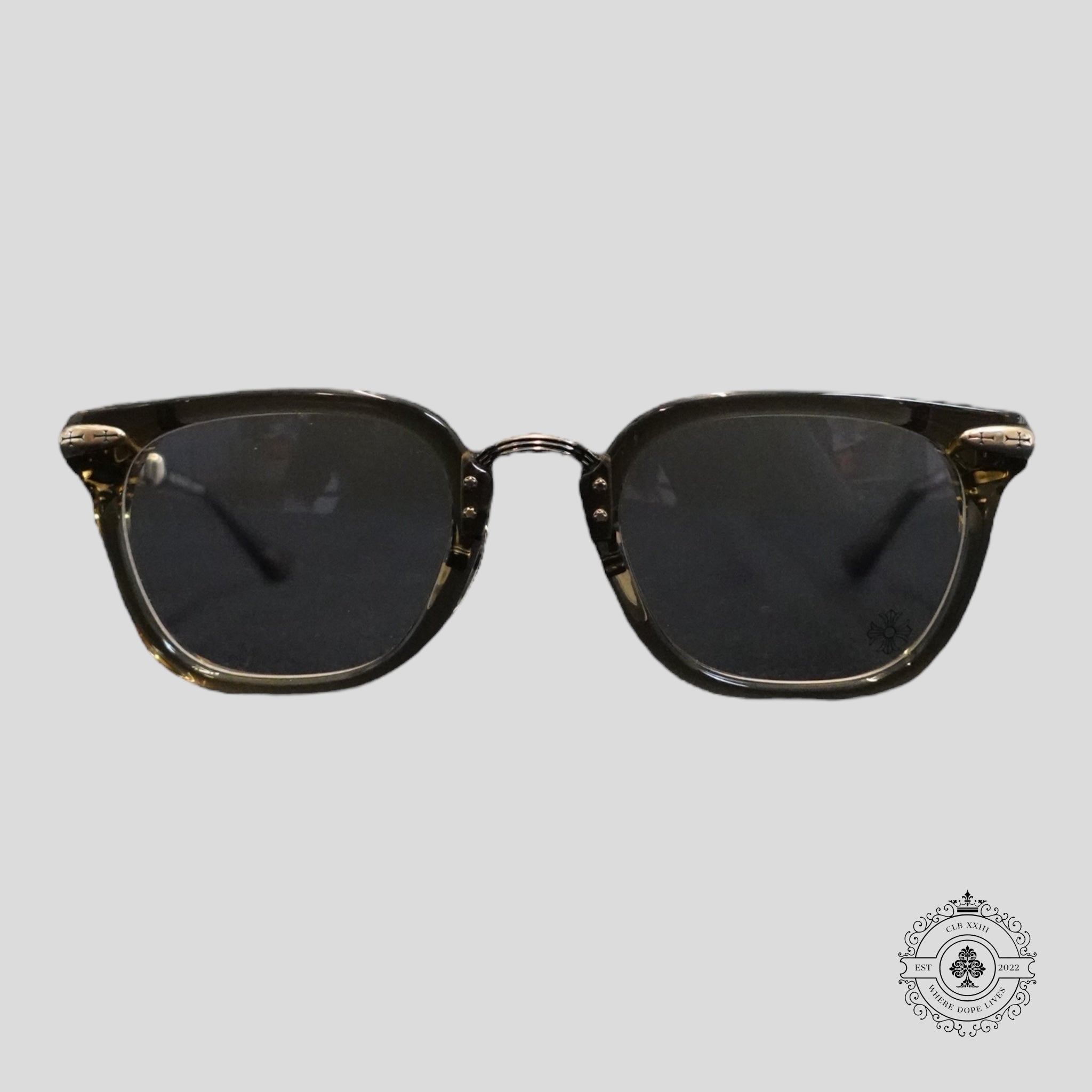 Lunettes Chrome Hearts Titanasluvr Gris/Argent