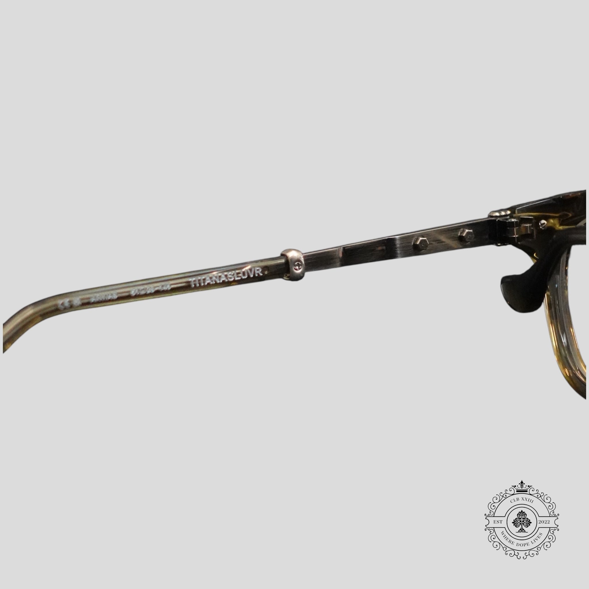 Lunettes Chrome Hearts Titanasluvr Gris/Argent