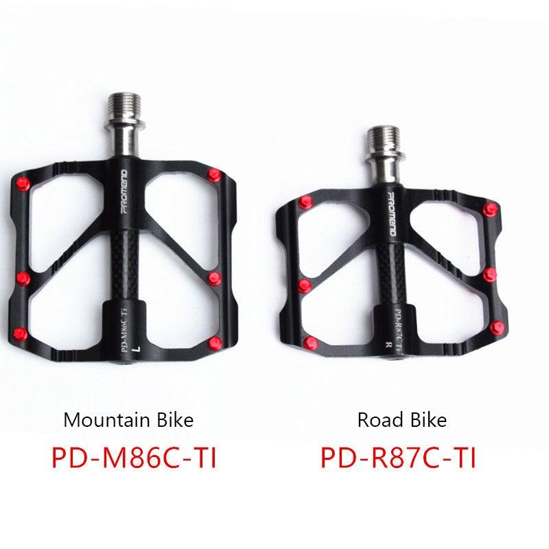 Pédale de vélo en titane Axe en titane Pédale de vélo en tube de carbone Pédale 3 Palin VTT Pédale de route Pédales de plate-forme de vélo Pédale de vélo Axe en titane Tube de carbone Pédale de vélo Pédale de VTT Pédale de route