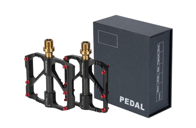 Pédale de vélo en titane Axe en titane Pédale de vélo en tube de carbone Pédale 3 Palin VTT Pédale de route Pédales de plate-forme de vélo Pédale de vélo Axe en titane Tube de carbone Pédale de vélo Pédale de VTT Pédale de route