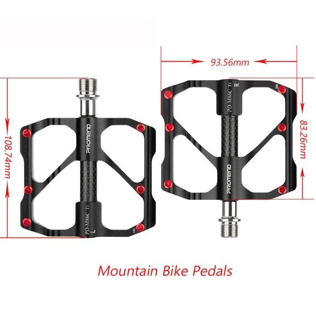 Pédale de vélo en titane Axe en titane Pédale de vélo en tube de carbone Pédale 3 Palin VTT Pédale de route Pédales de plate-forme de vélo Pédale de vélo Axe en titane Tube de carbone Pédale de vélo Pédale de VTT Pédale de route