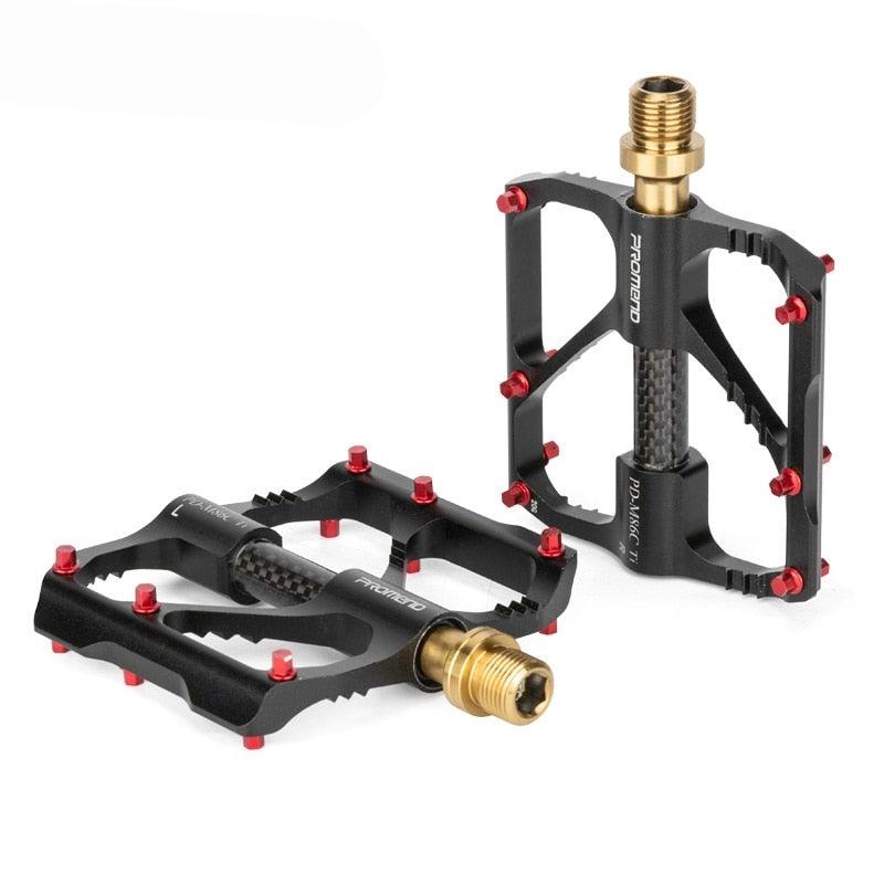 Pédale de vélo en titane Axe en titane Pédale de vélo en tube de carbone Pédale 3 Palin VTT Pédale de route Pédales de plate-forme de vélo Pédale de vélo Axe en titane Tube de carbone Pédale de vélo Pédale de VTT Pédale de route
