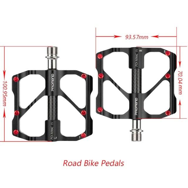 Pédale de vélo en titane Axe en titane Pédale de vélo en tube de carbone Pédale 3 Palin VTT Pédale de route Pédales de plate-forme de vélo Pédale de vélo Axe en titane Tube de carbone Pédale de vélo Pédale de VTT Pédale de route