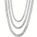 Collier tendance en acier inoxydable titane, chaîne cubaine avec fermoir mousqueton