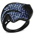 TK1362 - Bague en acier inoxydable avec placage ionique (IP Black) de qualité supérieure