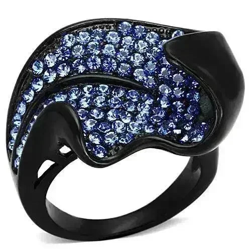 TK1362 - Bague en acier inoxydable avec placage ionique (IP Black) de qualité supérieure