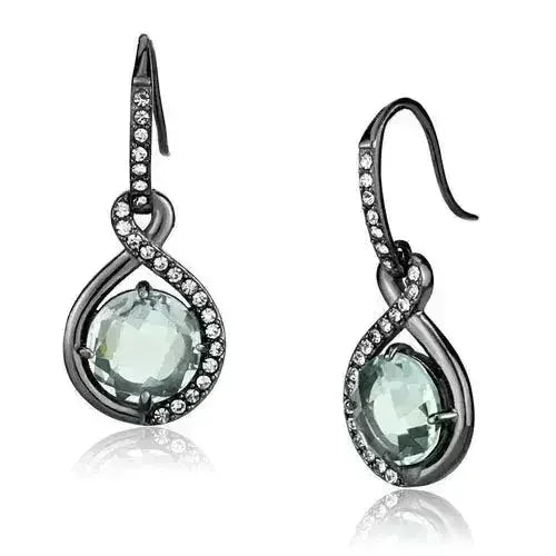 TK2821 - Boucles d'oreilles en acier inoxydable IP noir (IP Gun) avec