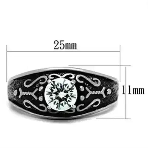 TK373 - Bague en acier inoxydable hautement poli (sans placage) avec qualité AAA