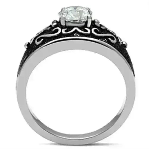 TK373 - Bague en acier inoxydable hautement poli (sans placage) avec qualité AAA