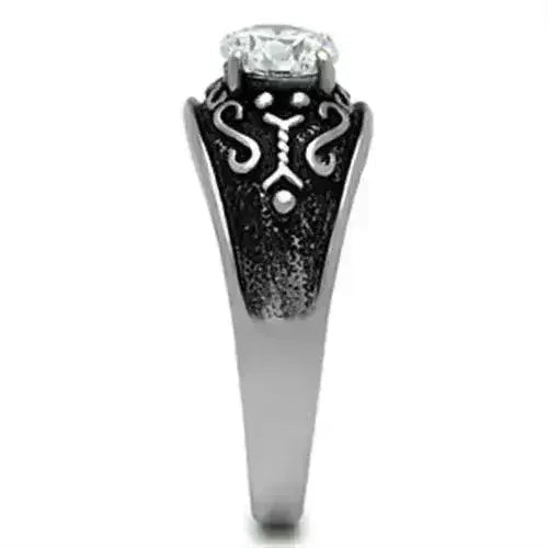 TK373 - Bague en acier inoxydable hautement poli (sans placage) avec qualité AAA