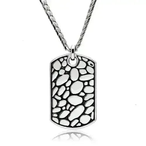 TK556 - Collier en acier inoxydable poli miroir (sans placage) sans
