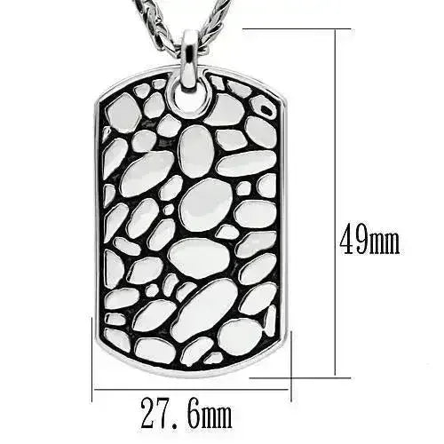 TK556 - Collier en acier inoxydable poli miroir (sans placage) sans