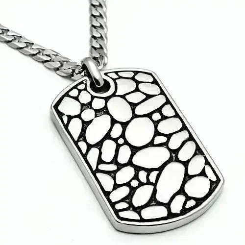 TK556 - Collier en acier inoxydable poli miroir (sans placage) sans